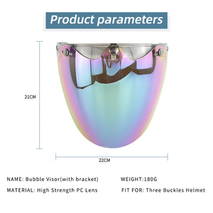 Visière Bulle Anti-UV Anti-Buée pour Casque Jet - Fixation 3 Boutons - vue 3