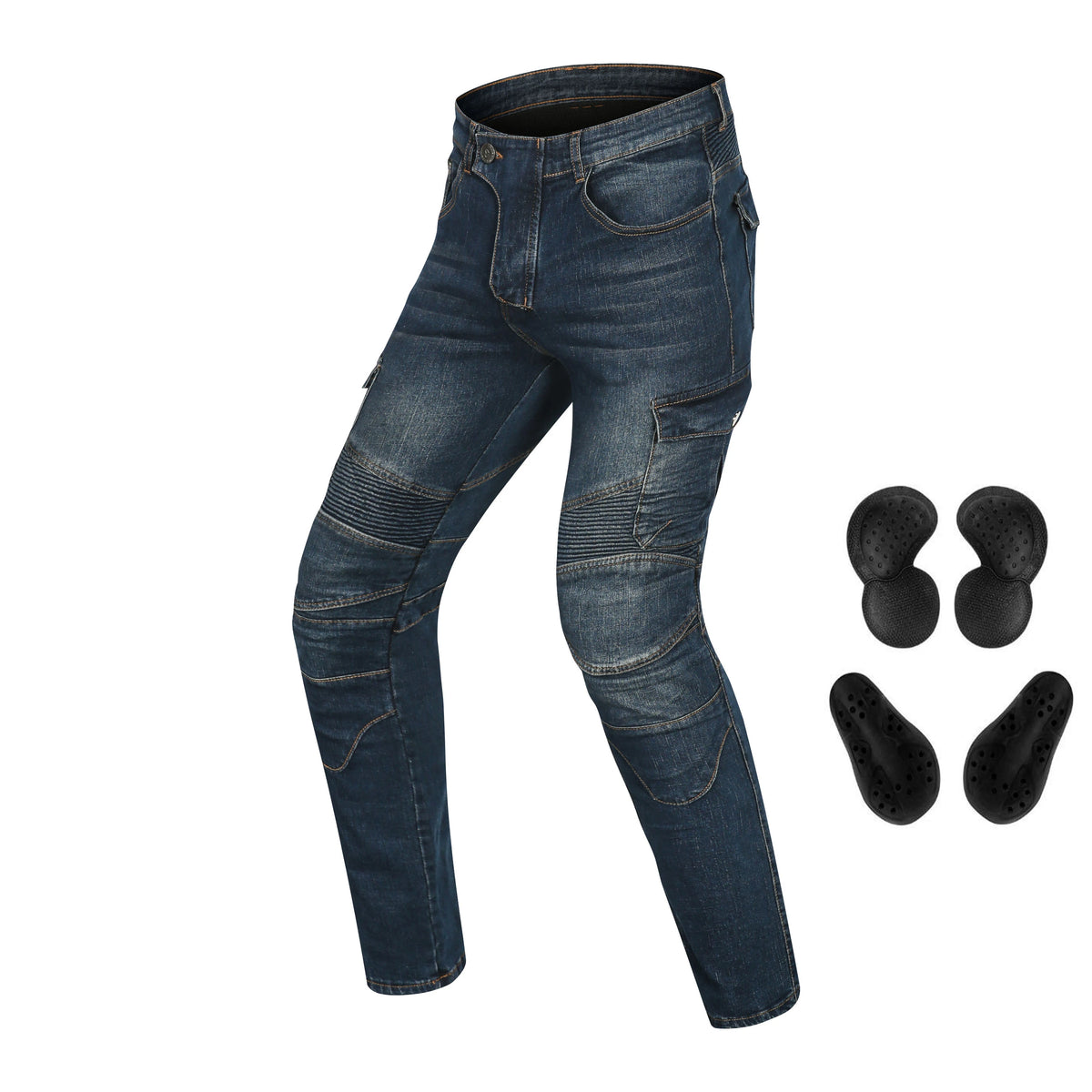 Pantalon moto homme anti-chute façon jean - vue 31