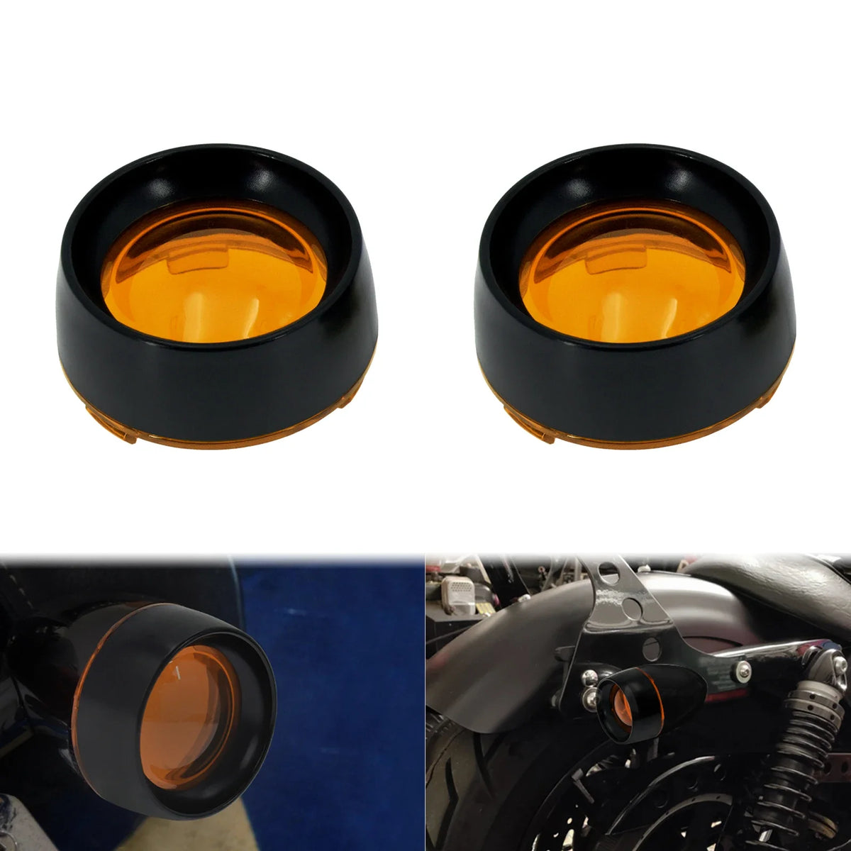 Visières de clignotants pour Harley Touring Softail - vue 6