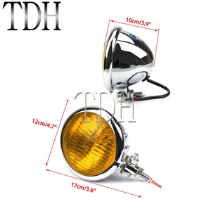 Phare rétro 4,5 pouces pour Harley chopper bobber - vue 2