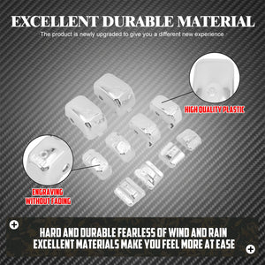 Caches de boutons de commodos chromés, lot de 10 - Harley Touring Electra Street Road Glide 1996-2013 – photo 3/7