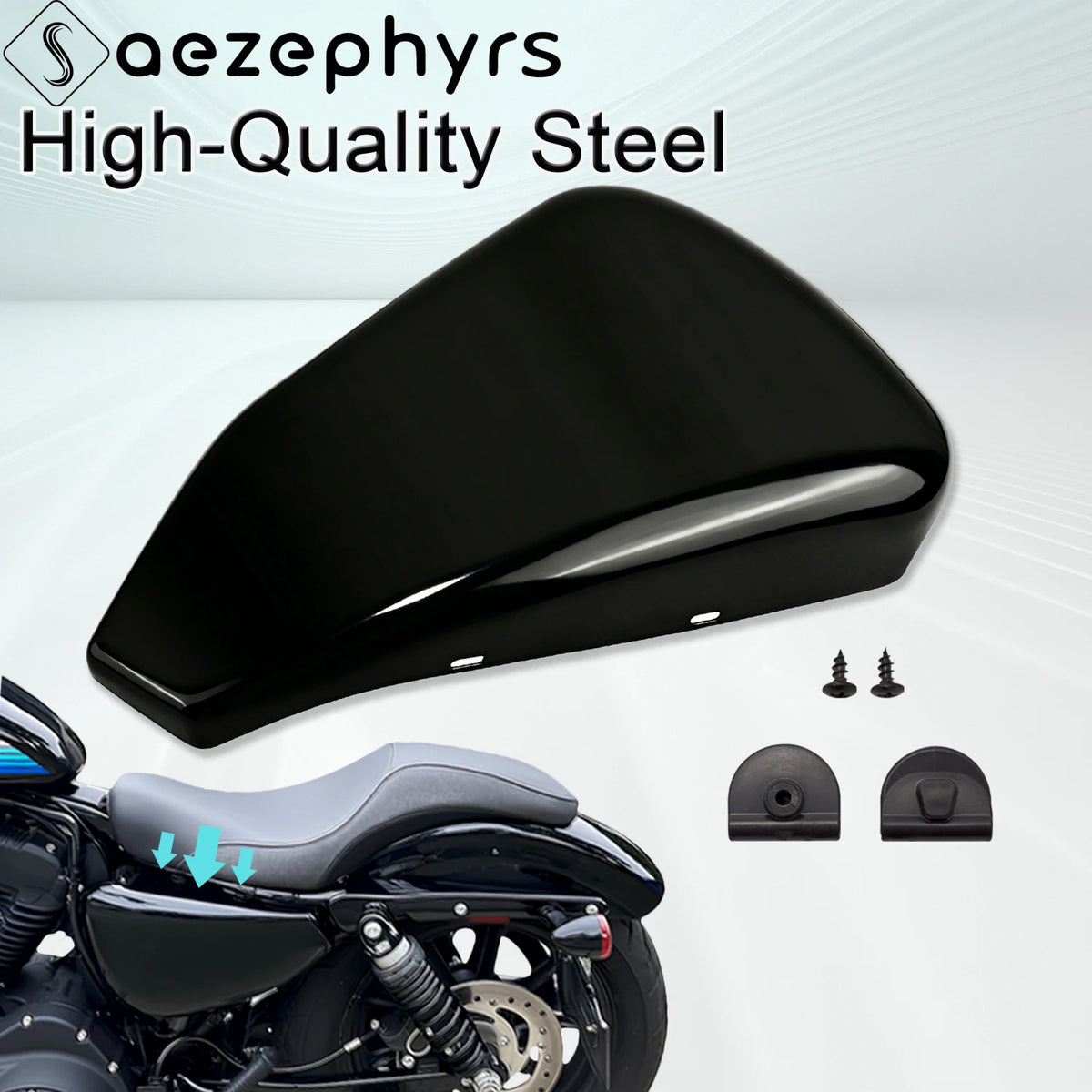 Cache de batterie gauche pour Harley Sportster - vue 1