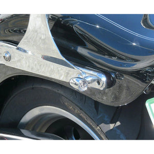 Mini clignotants LED chromés pour Harley Softail - vue 6