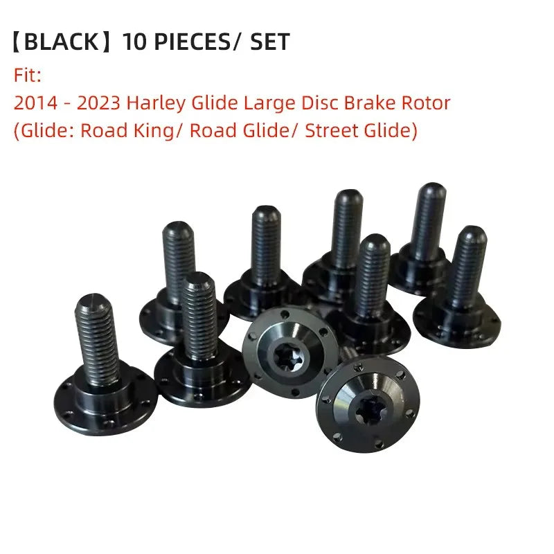 Kit de Boulons de Disque de Frein Avant en Titane pour Harley Touring 2014-2024 – photo 8/12