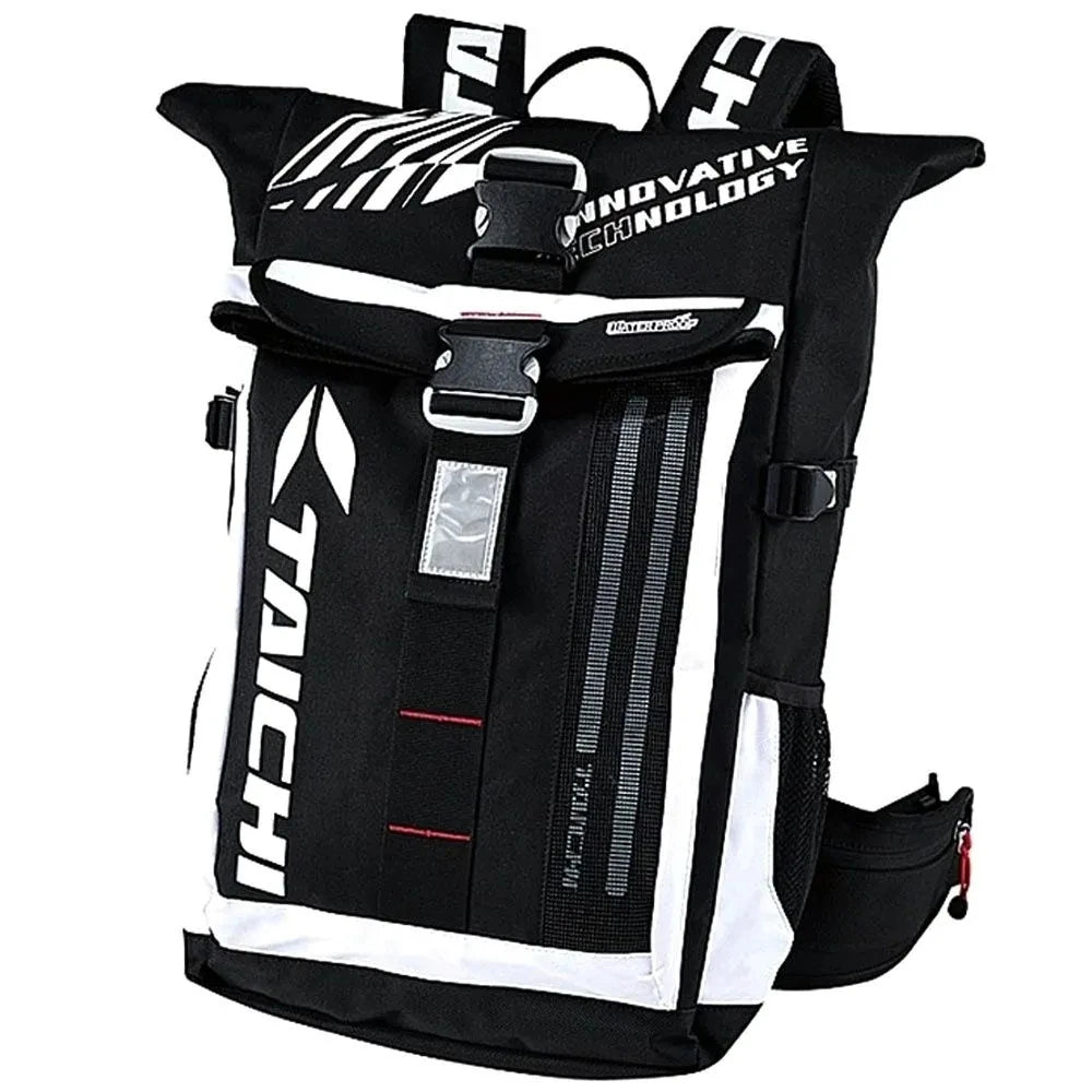 Sac à dos moto imperméable noir avec option éclairage LED - vue 10