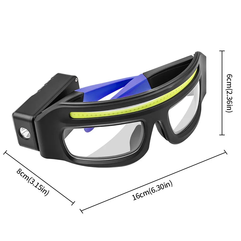 Lunettes-lampe multifonction avec charge Type-C, éclairage tactile compact – photo 6/8