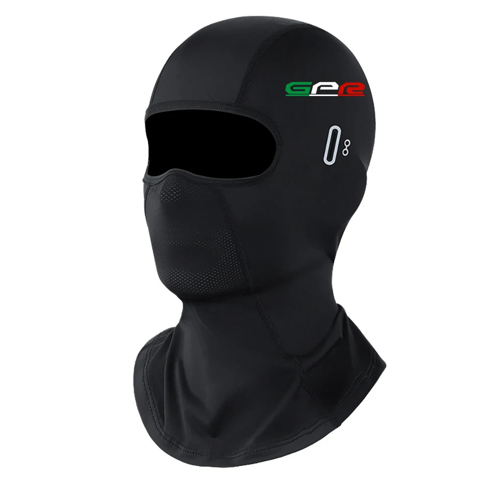 Cagoule moto noire portée sous le casque - vue 11