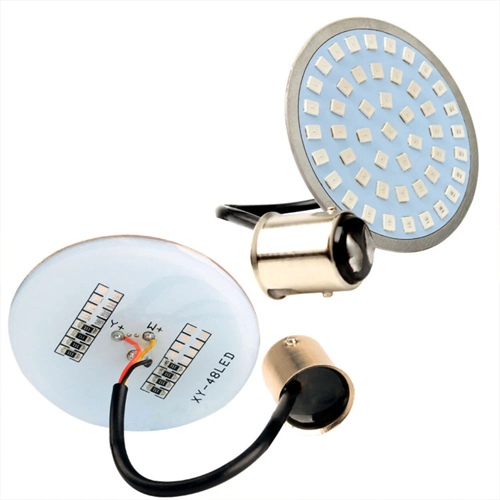 Inserts LED de clignotant 2 pouces pour Harley Touring Softail Dyna Sportster - vue 4