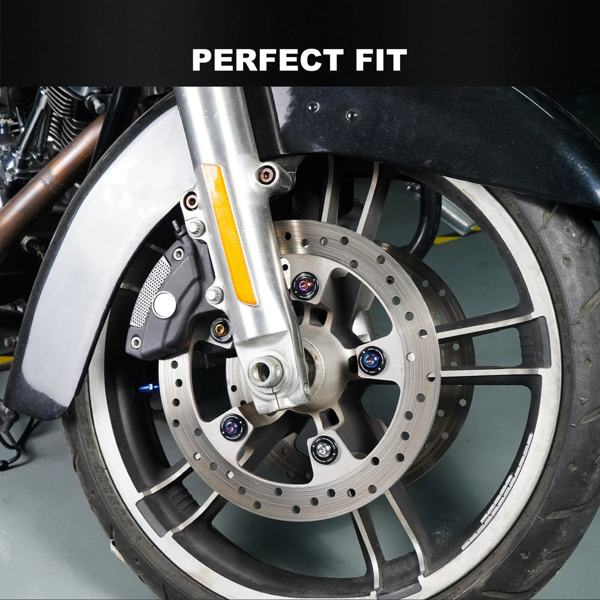 Kit Visserie de Disque de Frein Avant en Titane - Harley-Davidson Street Glide, Road Glide, Road King (roues à rayons) – photo 2/6