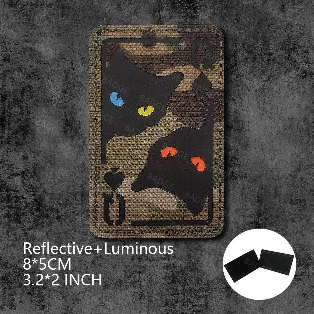 Écusson tactique phosphorescent yeux de chat - vue 31