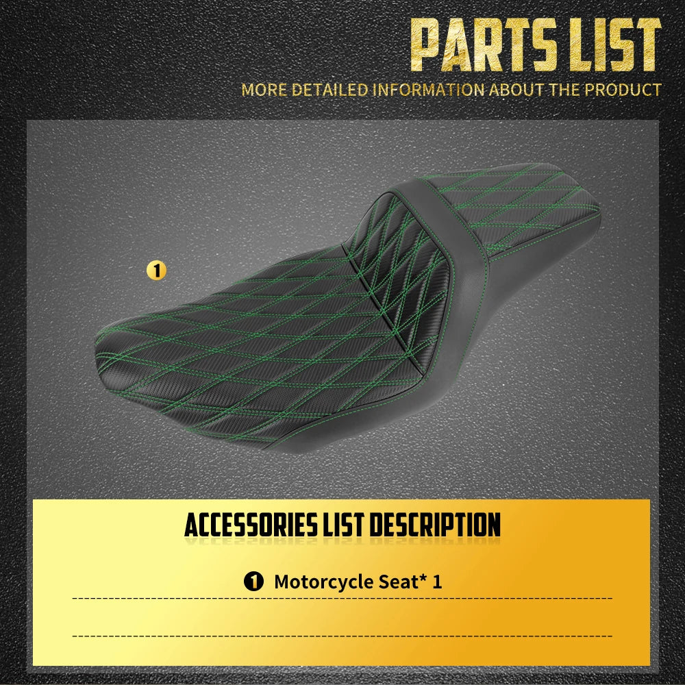 Selle Biplace Piquage Quadrillé - Harley-Davidson Touring 2024 et plus, CVO 2023 – photo 5/12