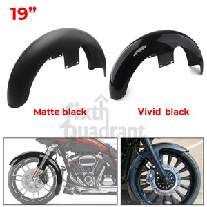 Garde-boue avant enveloppant en acier pour Harley Touring 19 pouces - vue 1
