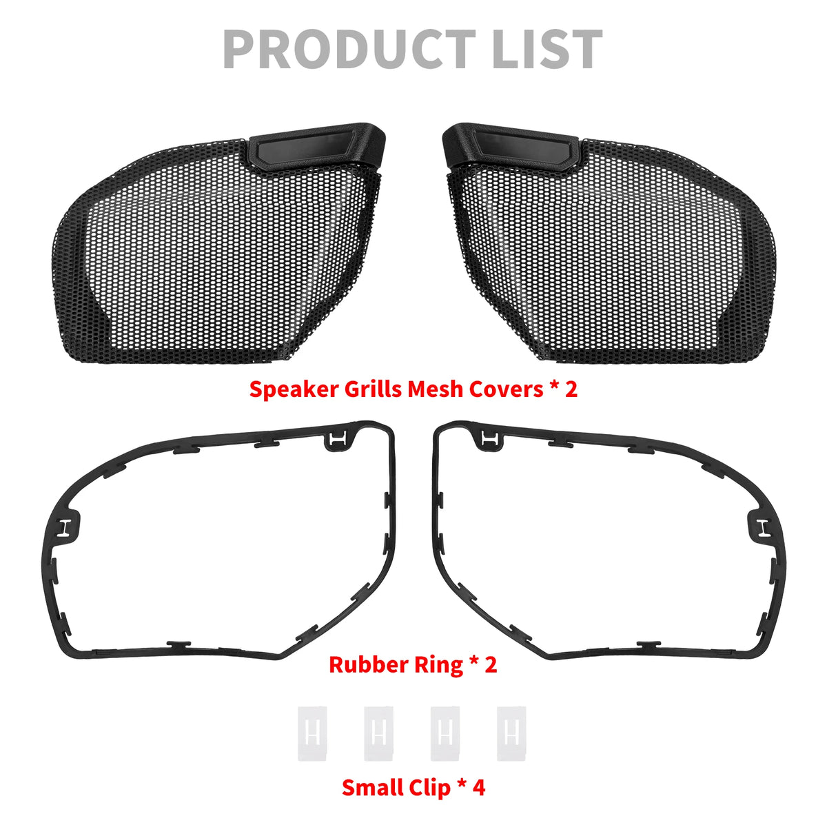 Grille de haut-parleur noire pour carénage Harley-Davidson - vue 6