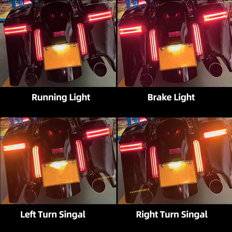 Feux arrière LED de sacoches, clignotants et stop, pour Harley Touring 1997-2022 - vue 2