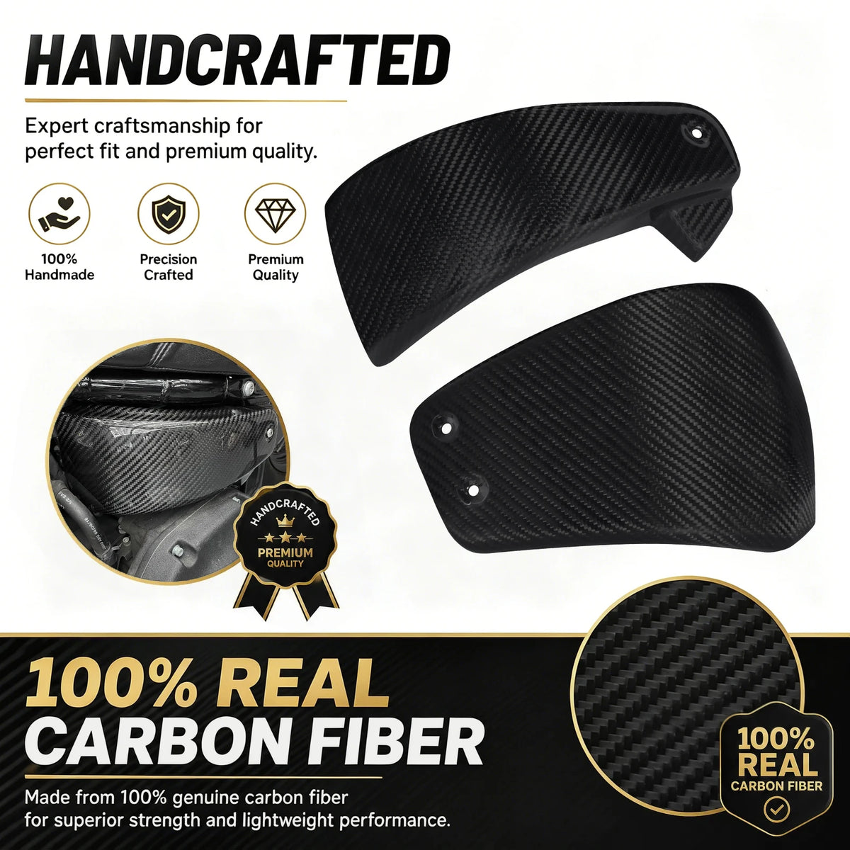 Caches Latéraux de Batterie en Carbone (Carbon Fiber) - Harley-Davidson Softail 2018-2025 – photo 5/6