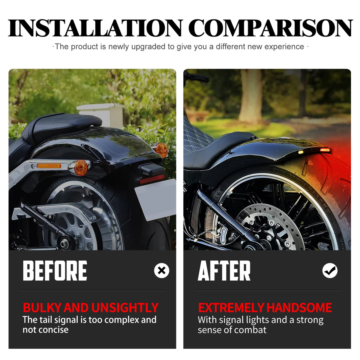 Kit selle solo et garde-boue arrière pour Harley-Davidson Softail Breakout - vue 4