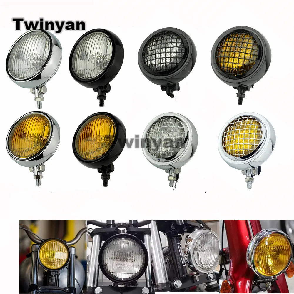 Phare rétro 4,5 pouces pour Harley Sportster - vue 1