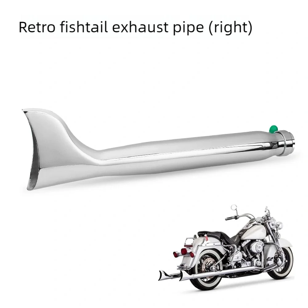 Silencieux queue de poisson inox pour Harley Sportster bobber - vue 6