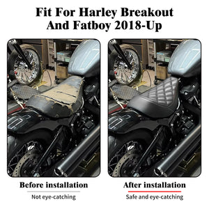 Selle solo et garde-boue arrière noir pour Harley-Davidson Softail - vue 2