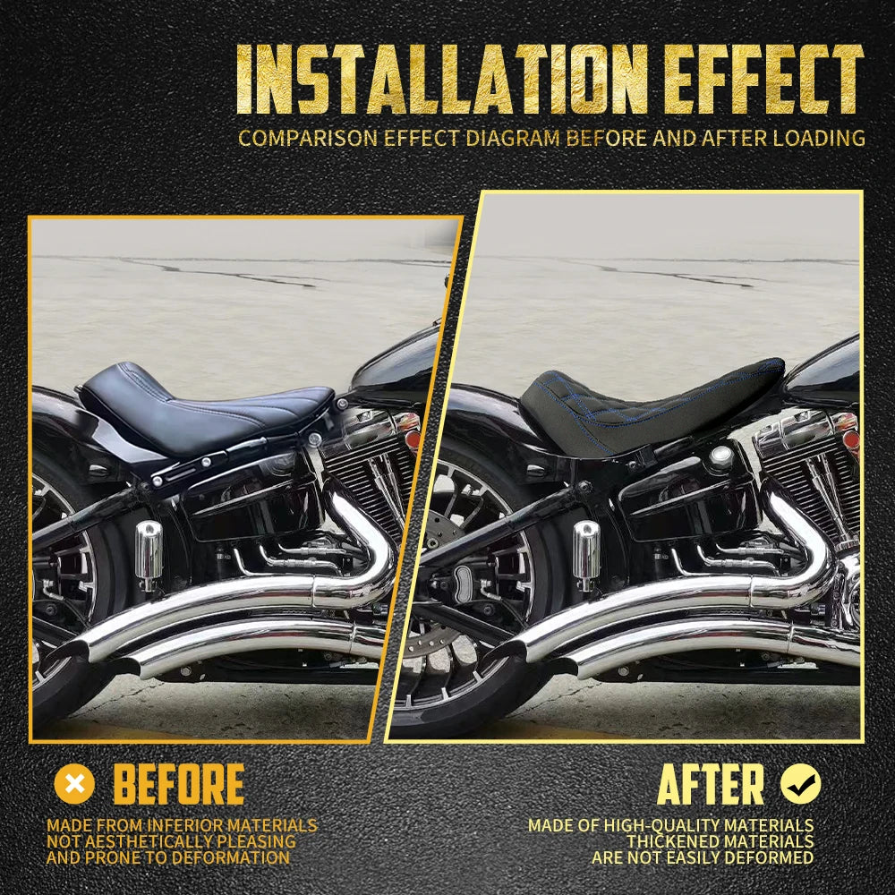 Selle Solo Conducteur Profil Bas (Diamond) - Harley-Davidson Softail Breakout & Rocker 2008-2017 – photo 3/10