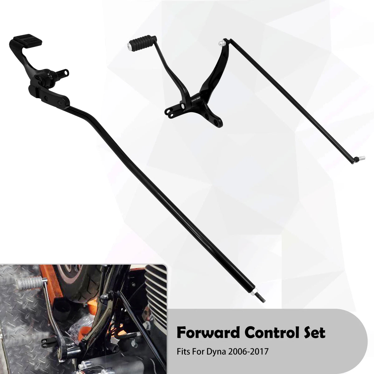 Kit complet commandes avancées, repose-pieds, biellettes et leviers en aluminium pour Harley-Davidson Sportster XL 883, 1200, 48, Iron, Softail, Dyna FXBB – photo 15/15