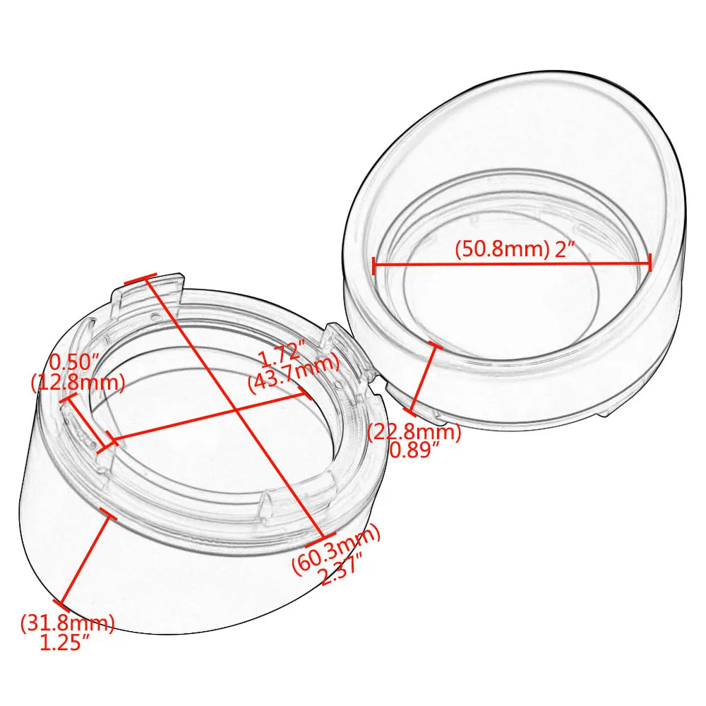 Visière de clignotant bullet pour Harley Dyna Softail Sportster - vue 6