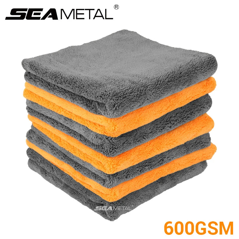 Serviettes Microfibre Épaisses 40x40cm - Lavage et Séchage Auto/Moto – photo 1/12