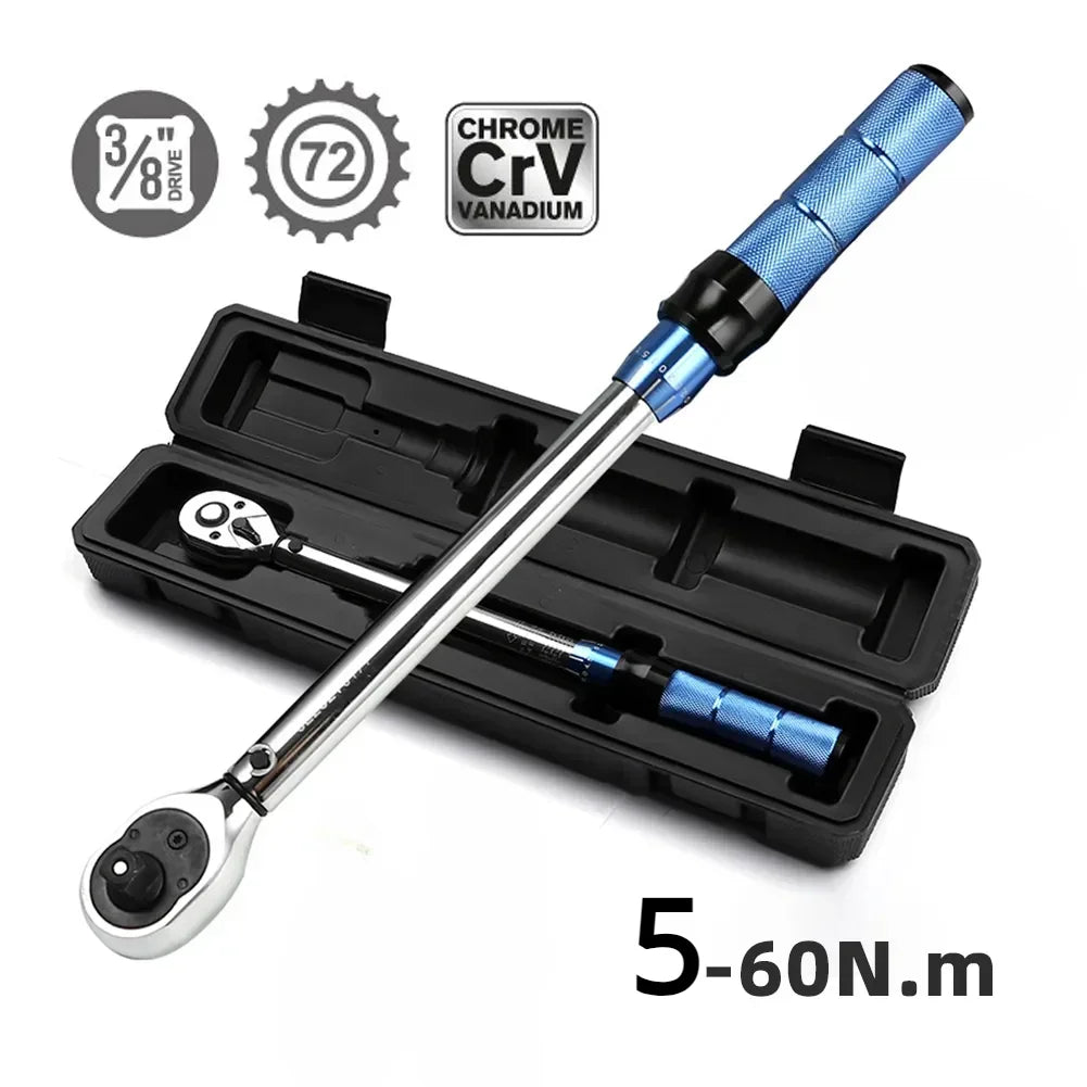 Clé Dynamométrique 3/8" 5-60 N.m Haute Précision ±3% - Moto, Vélo & Auto – photo 1/9