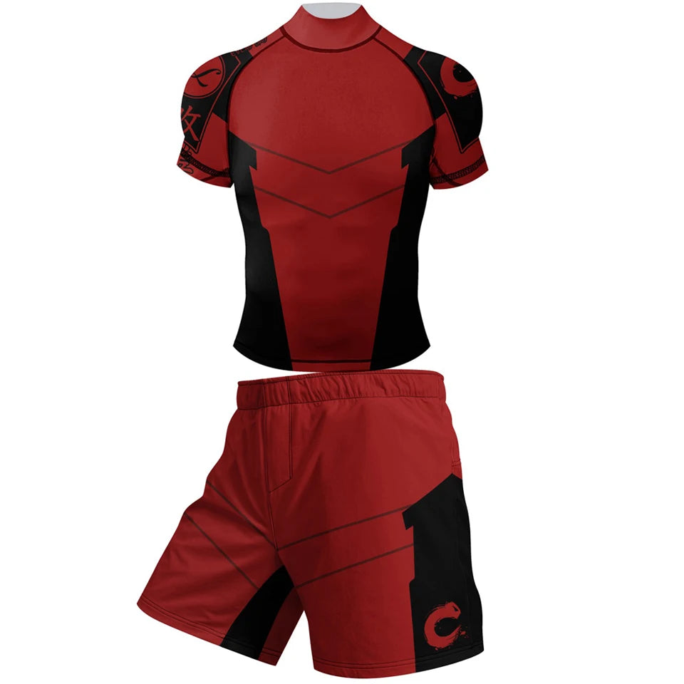 Ensemble compression rashguard + short MMA - vue 7