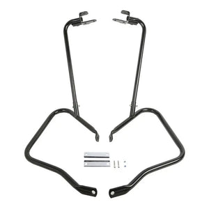 Arceau de protection noir sur sacoche cavalière Harley - vue 4