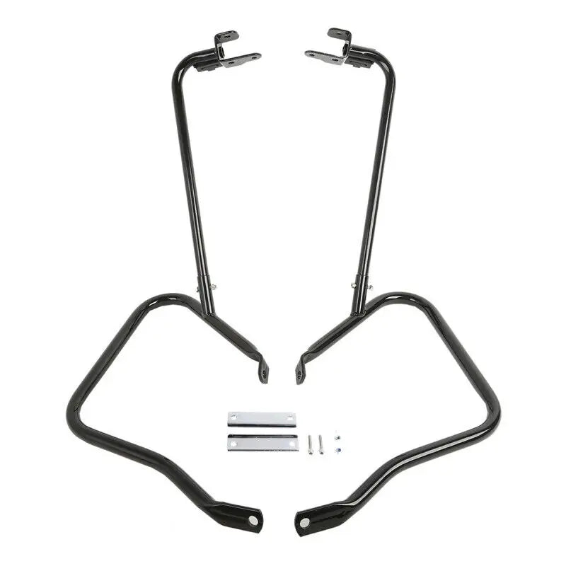 Arceau de protection noir sur sacoche cavalière Harley - vue 4