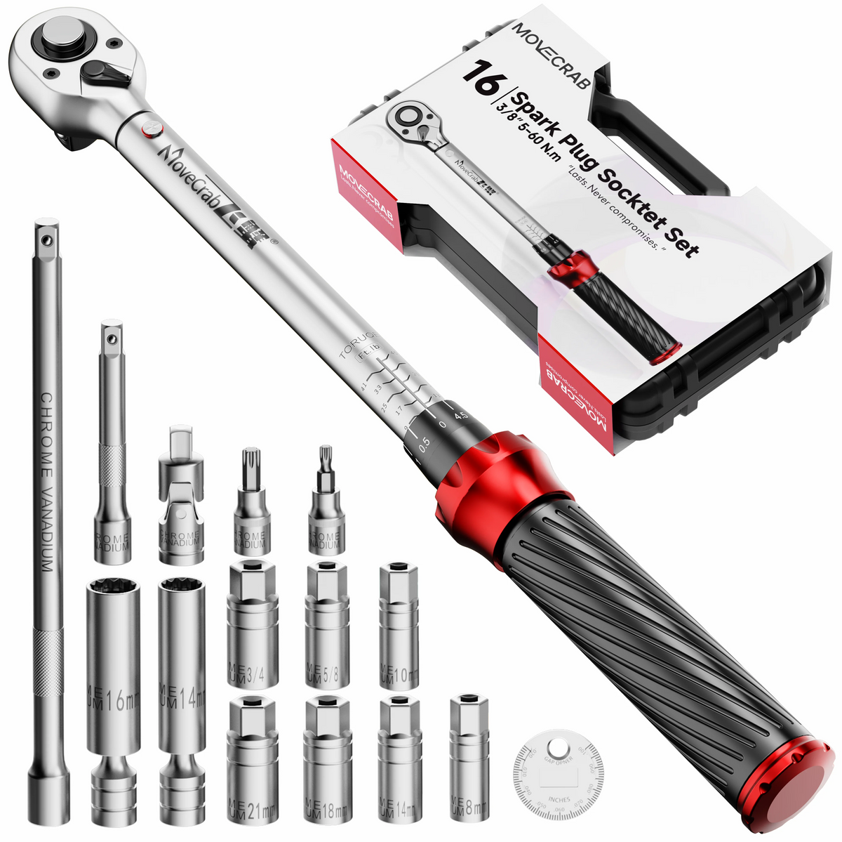 Kit de Clés Dynamométriques Mécaniques Premium 9 Pièces 5-224 N.m - Moto, Vélo & Auto – photo 7/9