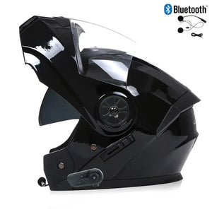 Casque moto modulable compatible Bluetooth, vue de trois quarts - vue 5