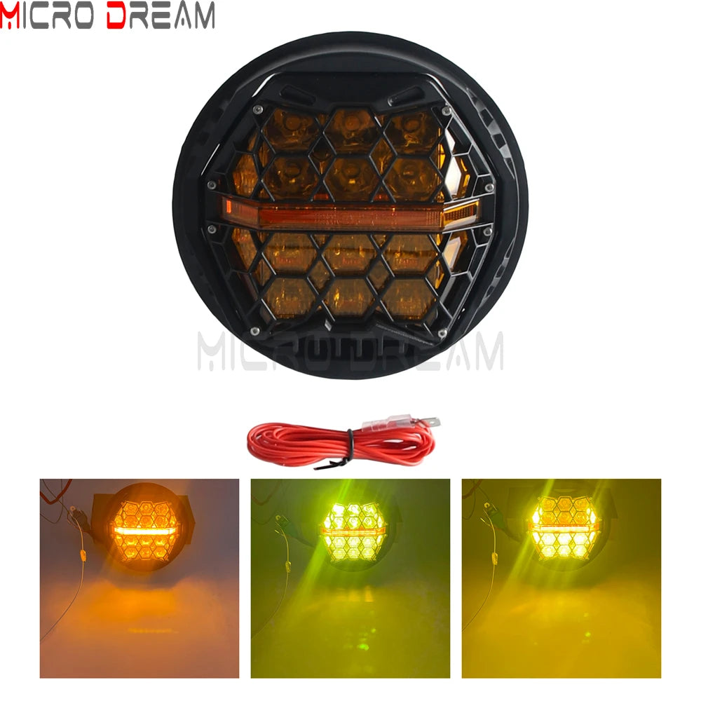 Phare LED 5,75 pouces pour Harley Dyna Softail Sportster - vue 7