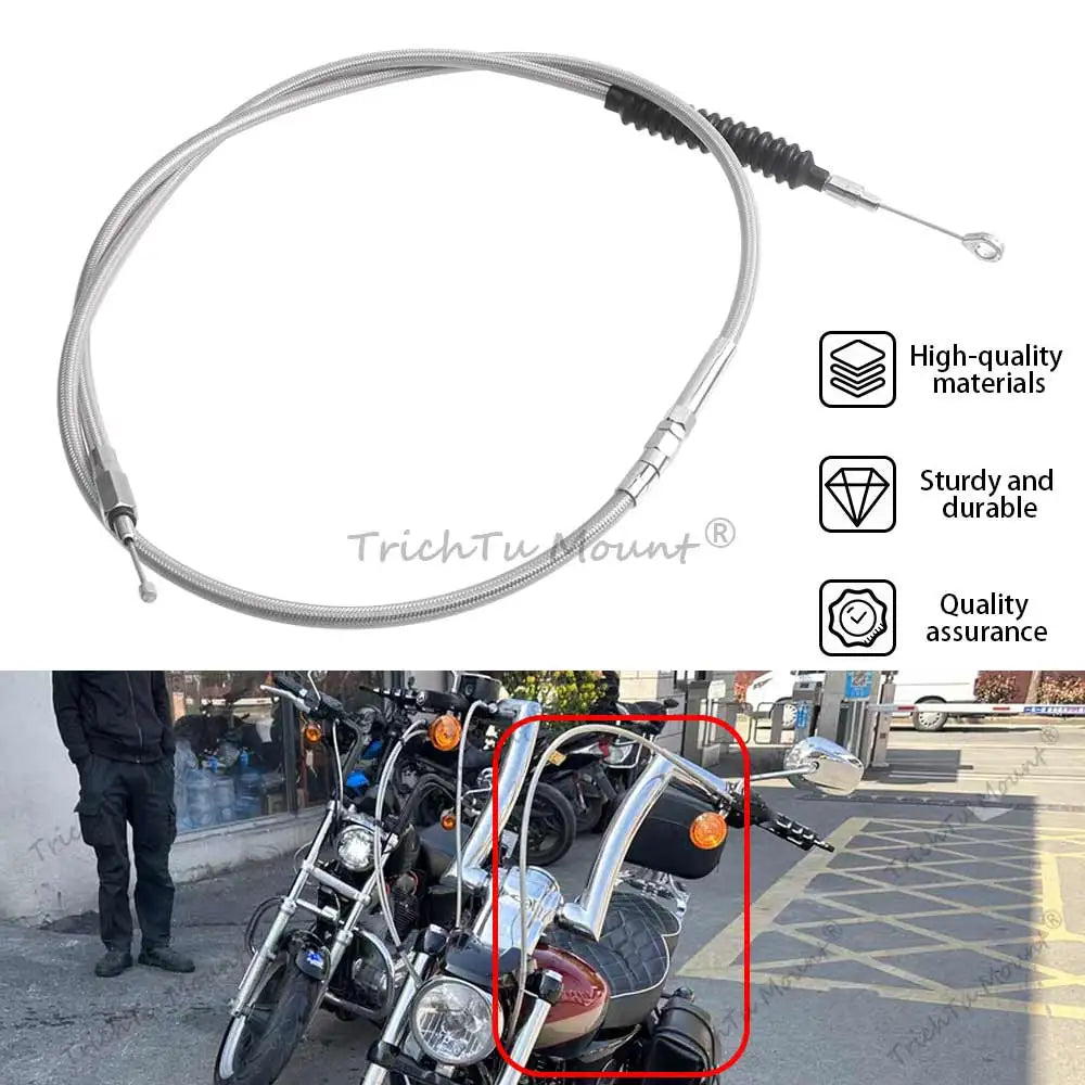 Câble d'embrayage 180 cm en acier tungstène pour Harley-Davidson Sportster 883/1200, Super Low, Iron 883, Forty-Eight, Seventy-Two (2011-2015)