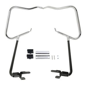 Arceau de protection noir sur sacoche Harley Road King - vue 9