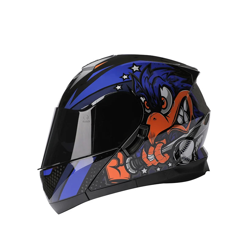 Casque moto modulable style adventure noir - vue 1