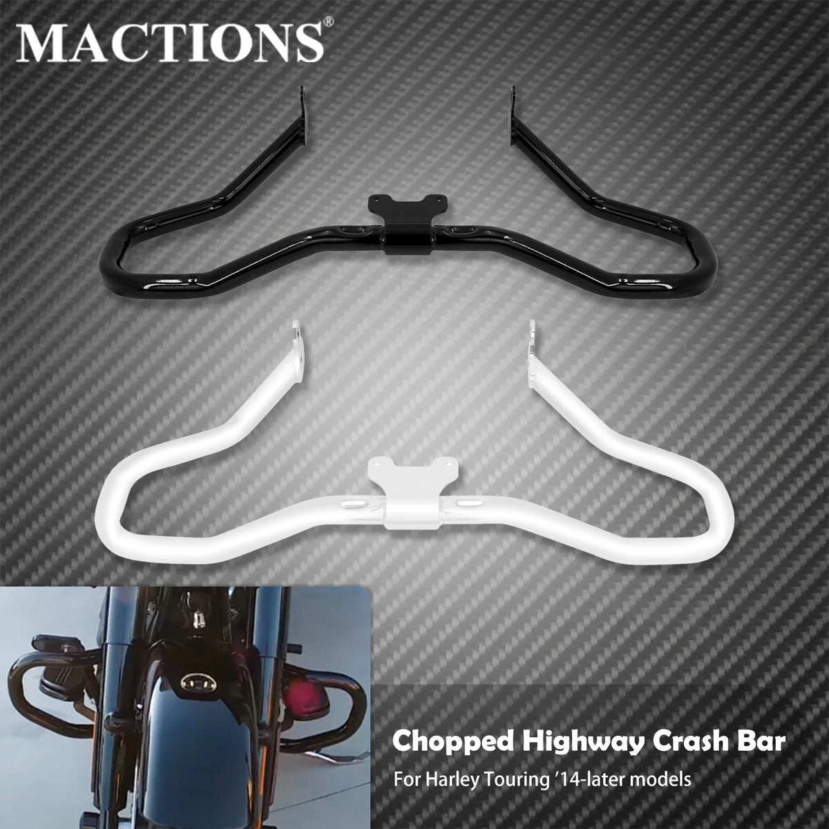 Barre de protection moteur chopée (Highway Bar) - Harley-Davidson Touring 2014 et plus – photo 1/8