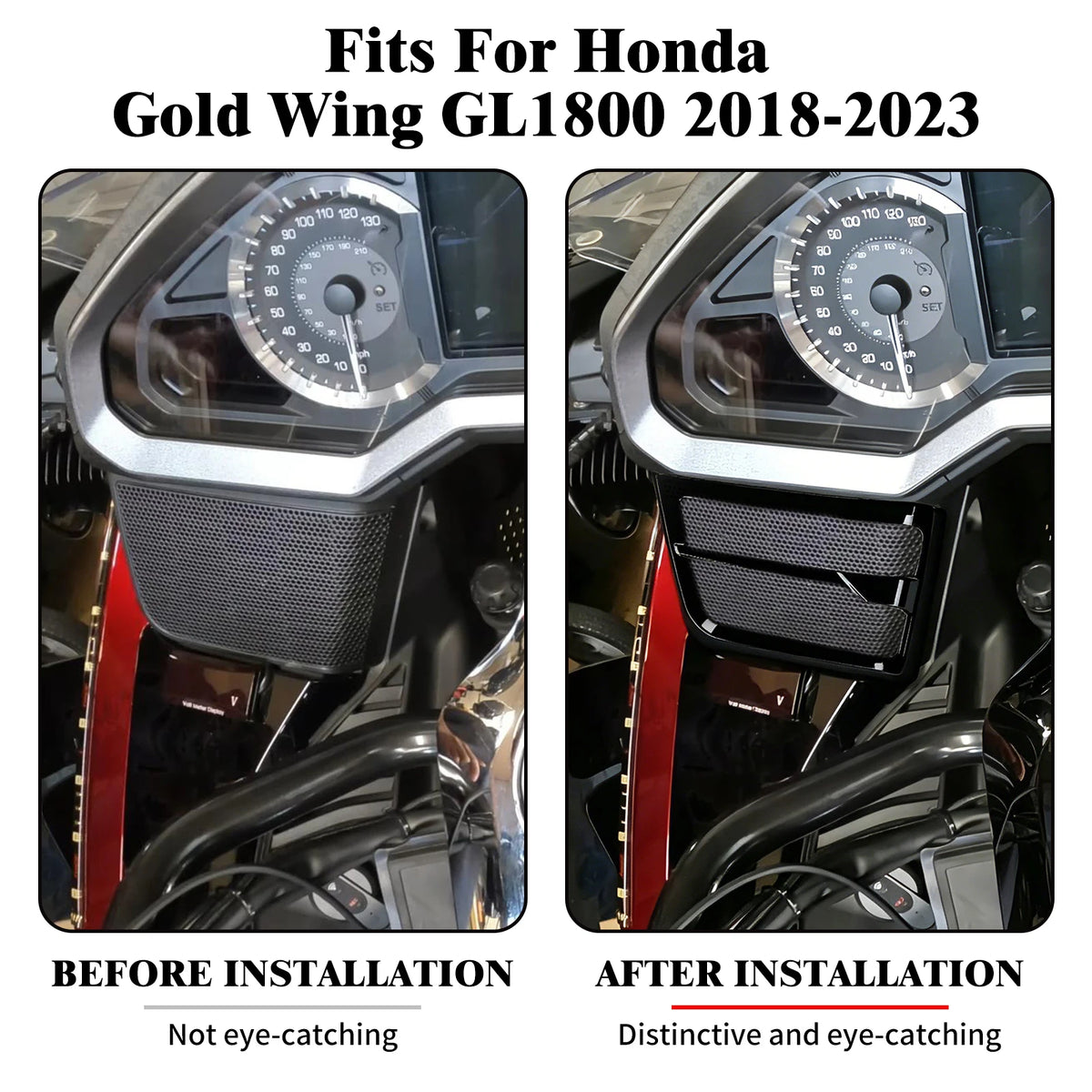 Grille de haut-parleur chromée pour Honda Gold Wing - vue 2