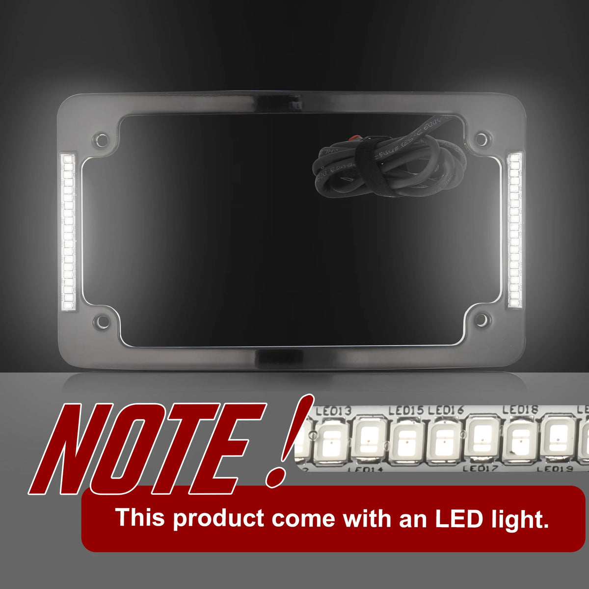 Cadre de plaque d'immatriculation avec éclairage LED pour Harley-Davidson Street Glide, Road Glide, Road King, Ultra Limited – photo 4/6