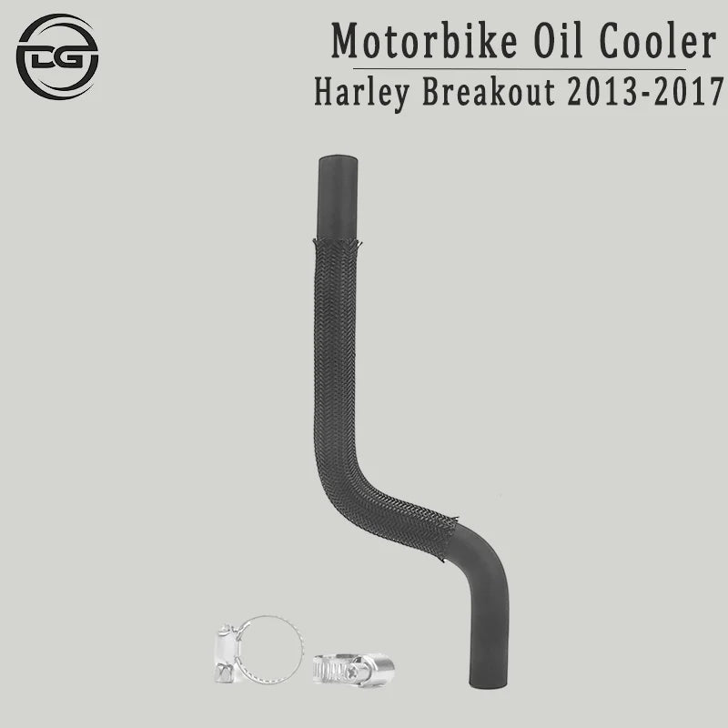 Durite de vidange d'huile noire pour Harley-Davidson Breakout 2013-2017 et Softail Fat Boy 2009-2017