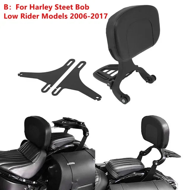 Dossier conducteur/passager réglable (sissy bar) noir/chrome pour Harley-Davidson Softail Breakout, Touring 2009-2017 – photo 17/27