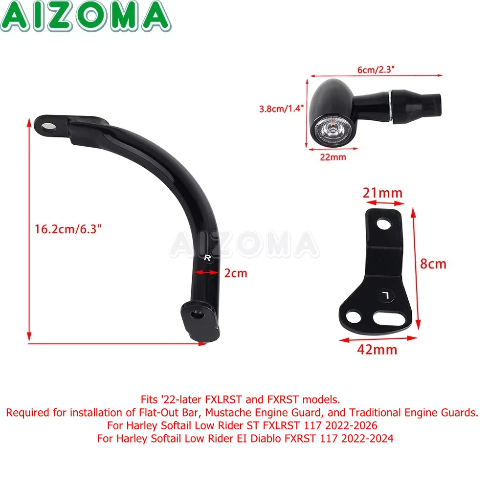Clignotant / feu de signalisation pour Harley-Davidson Softail Low Rider ST FXLRST EI Diablo FXRST 117 – photo 3/6