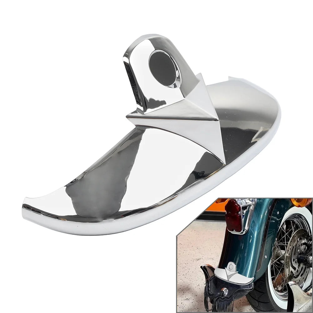 Cache décoratif chromé pour extrémité de garde-boue arrière Harley-Davidson Softail Heritage Springer