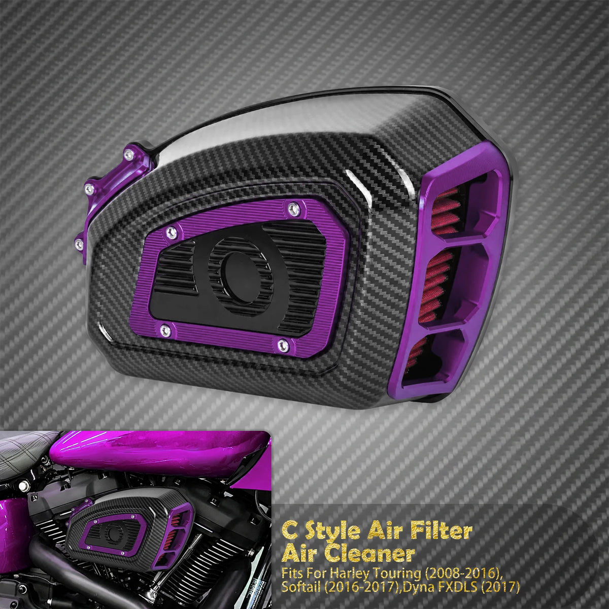 Filtre à Air Haute Performance - Harley-Davidson Touring, Softail, Dyna, Sportster XL, Road Glide, Fat Boy, Breakout, CVO – photo 8/31