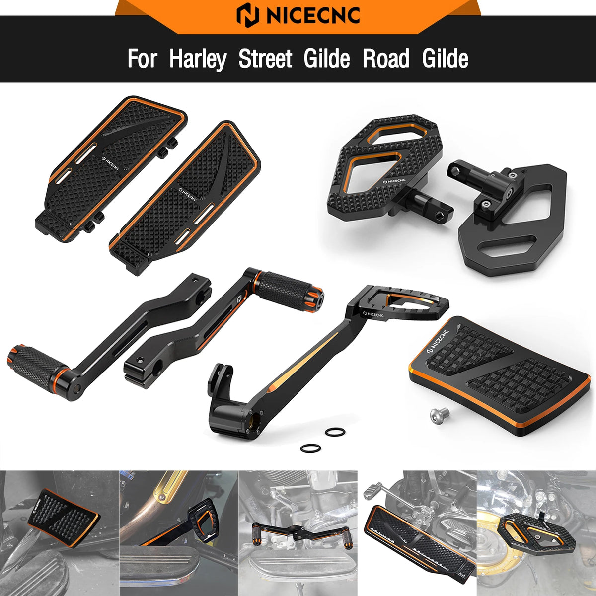 Rehausseurs de Guidon 10'' avec Déport de Compteur - Harley-Davidson Touring Road Glide FLTRX 2015-2024 – photo 1/33