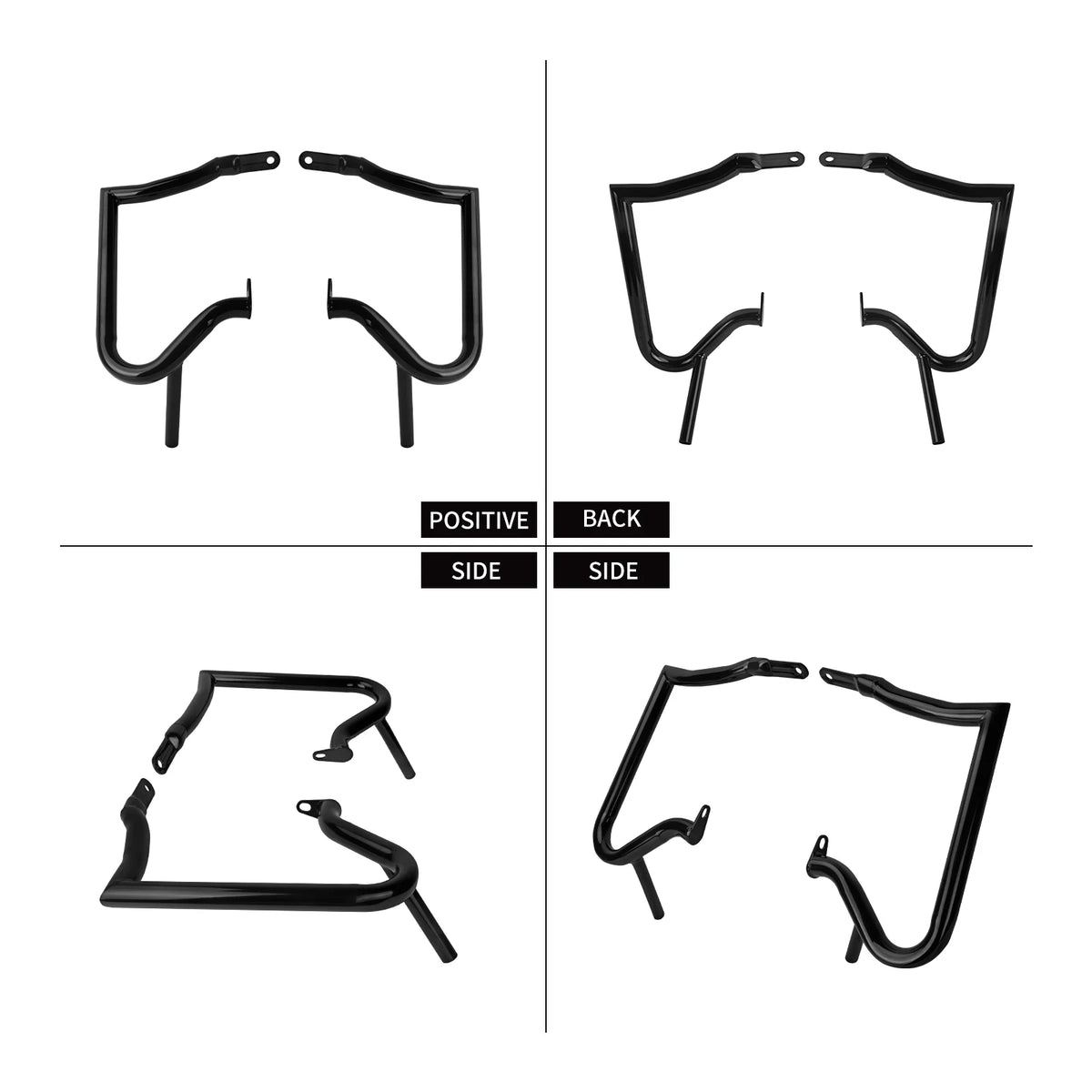 Barre de protection de sacoches noire pour Harley-Davidson Touring - vue 4