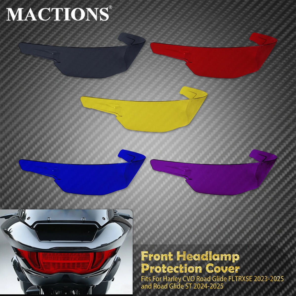 Cache de Protection pour Phare Avant - Harley-Davidson CVO Road Glide FLTRXSE 2023-2025 et Road Glide ST 2024-2025 – photo 1/11
