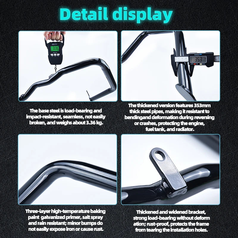 Barre de protection moteur noire pour Harley Sportster S - vue 3