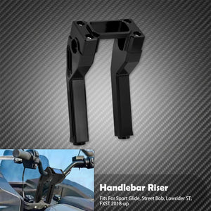 Risers de guidon 8 pouces avec passage pour compteur digital - Harley-Davidson Softail FLSB, FXBB, FXST 2018-2023 – photo 9/9